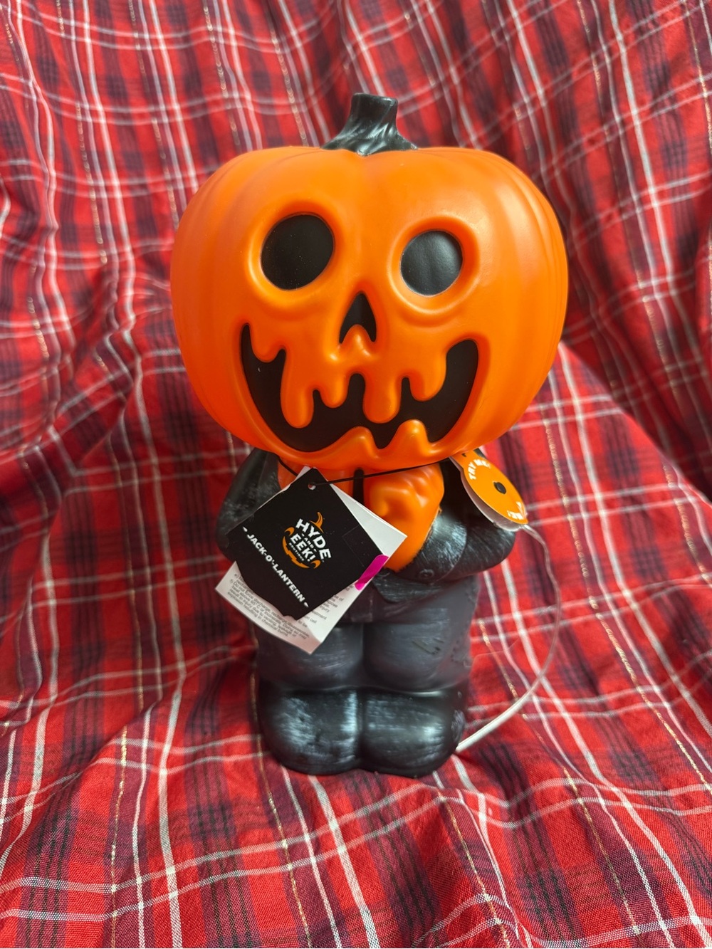 Hyde & Eek! Kids Pumpkin Head Halloween Figure - Orange & Black